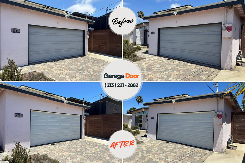 Before and after: garage door repair Holly Hills, CO
